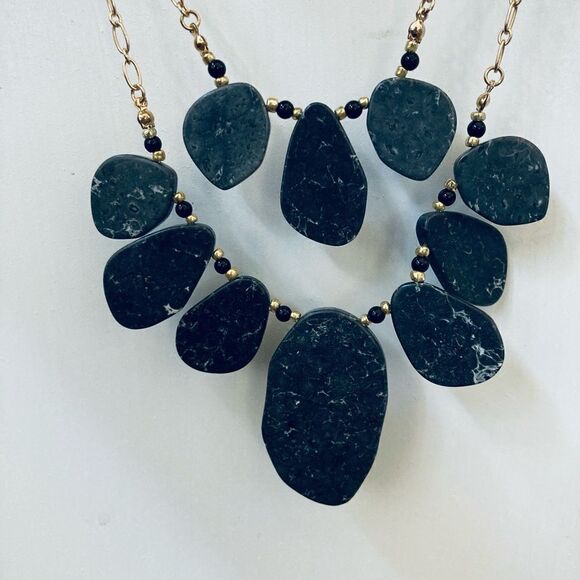 $5 w/Bundle! Boho Gold and Gray Stone Accent Necklace - Picture 4 of 4